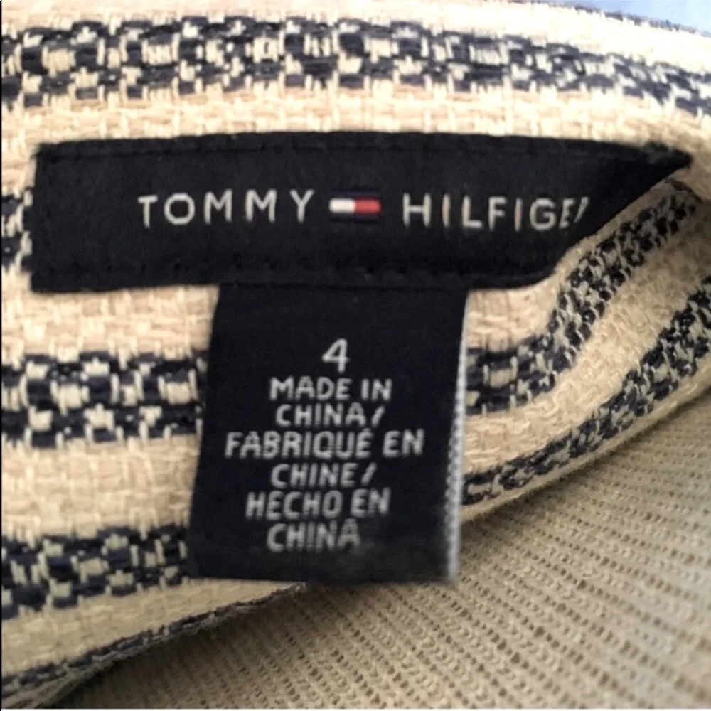 Tommy Hilfiger Navy & Cream Striped Blazer
